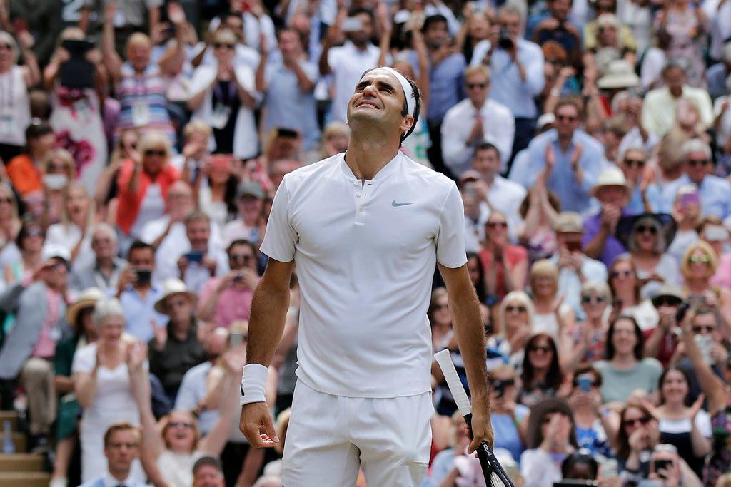 L émotion de Roger Federer au moment du sacre.