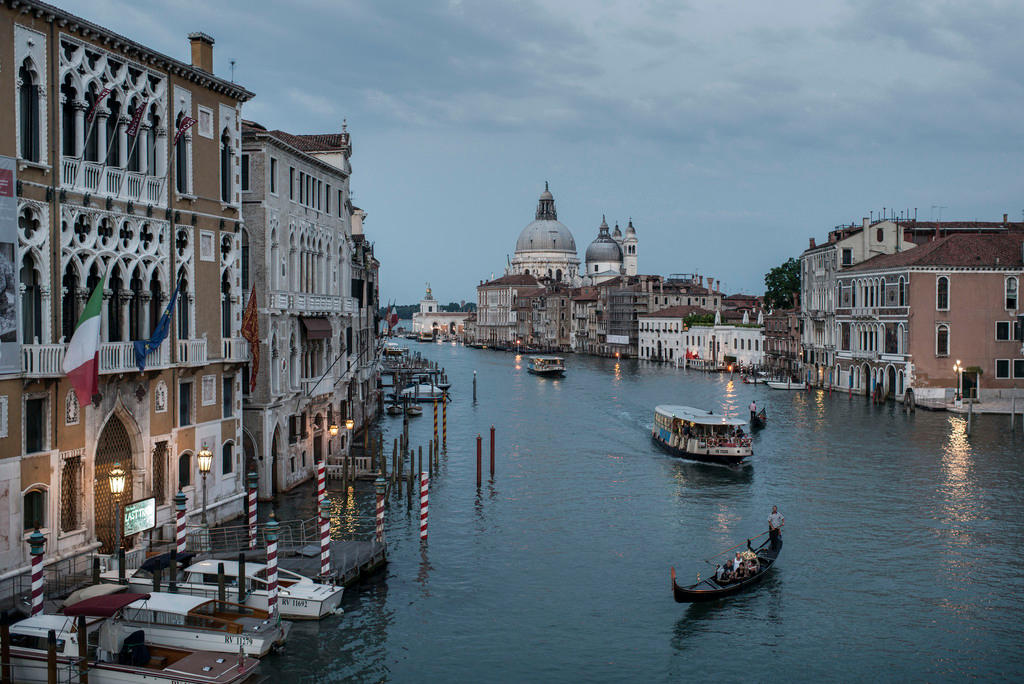 vista di canal grande a Venezia