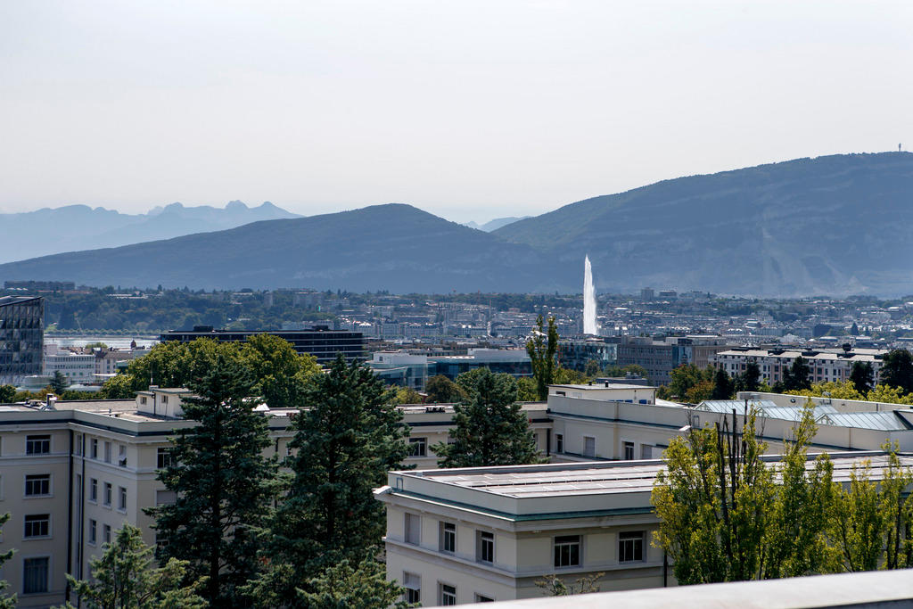 vista de Genebra com fonte
