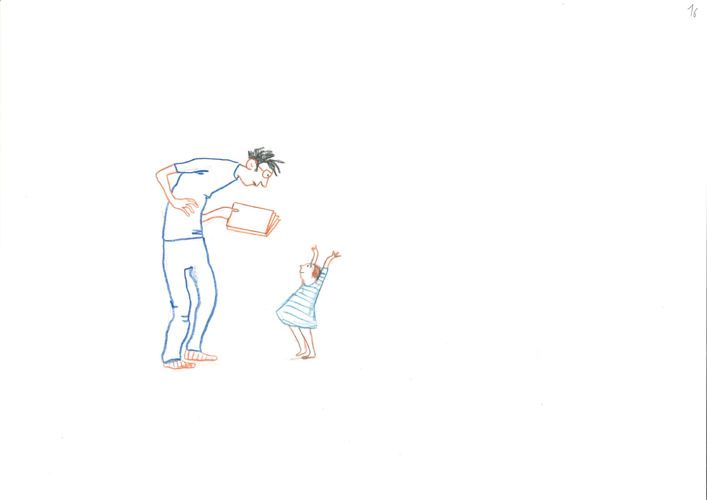 Illustration: man and a child