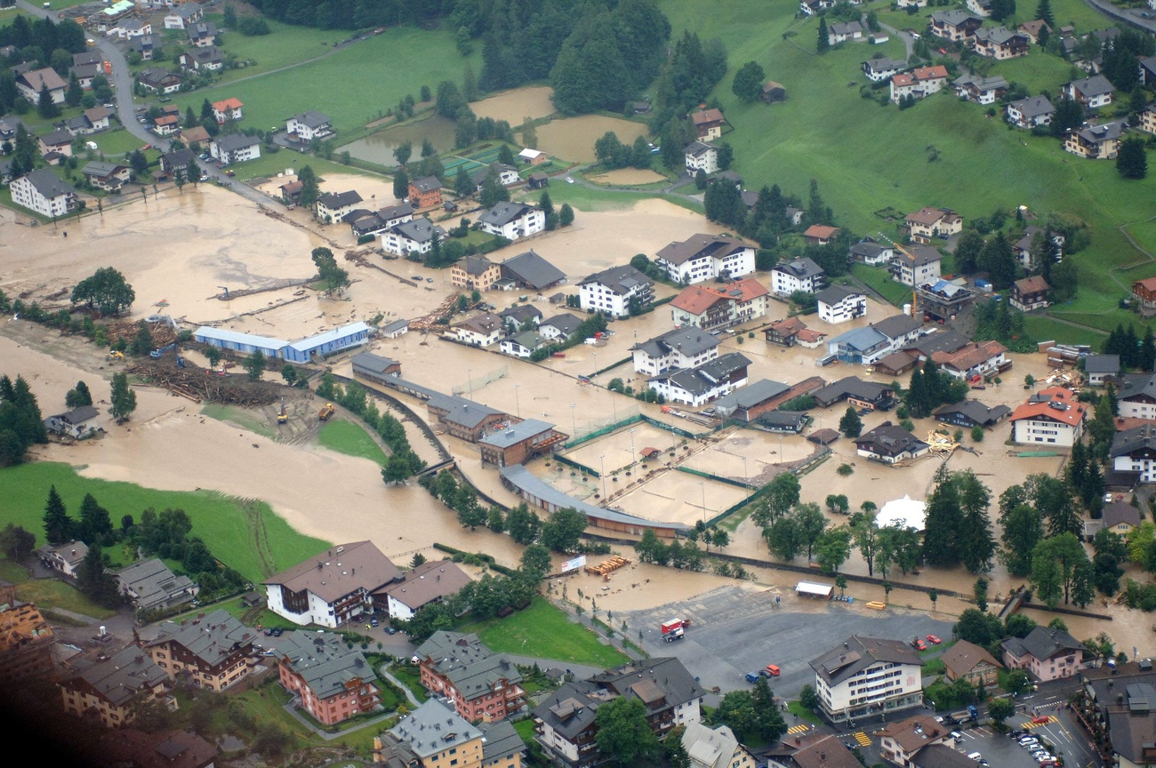 Überflutetes Dorf