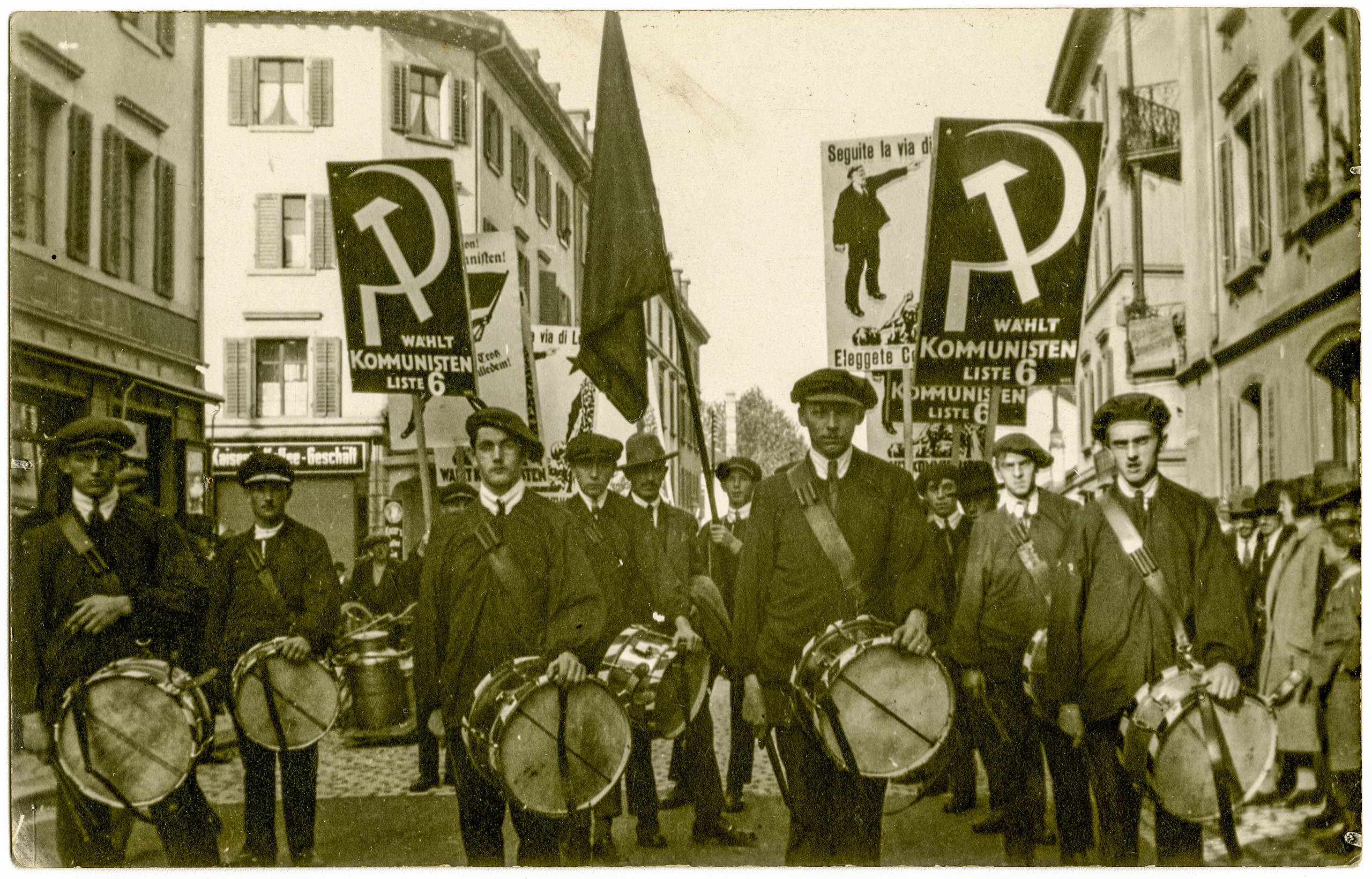 Wahlkundgebung der Kommunistischen Partei der Schweiz in Zürich im Jahr 1926.