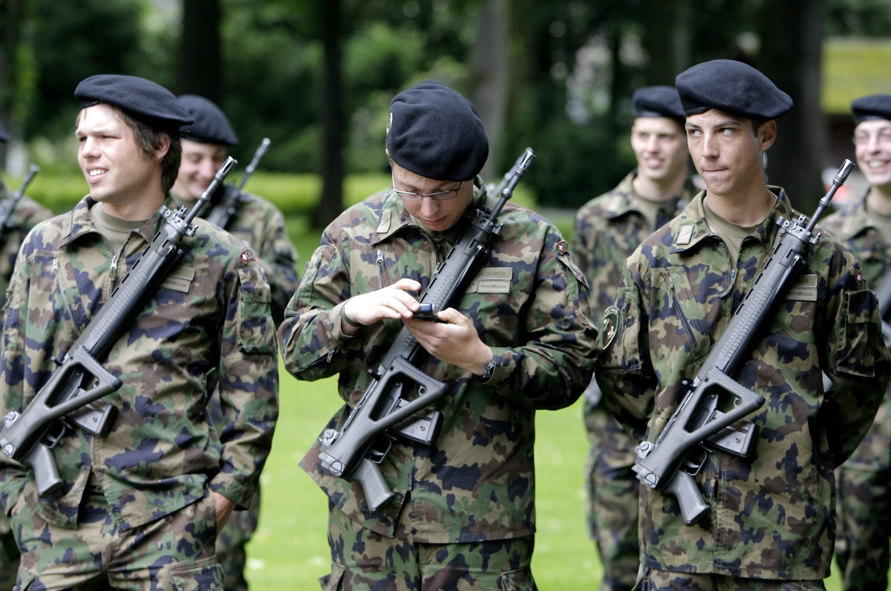 swiss soldiers with guns