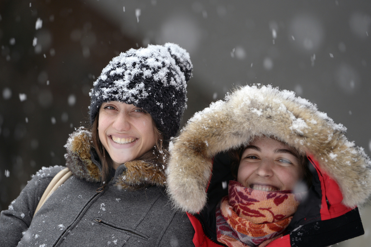 People smiling.