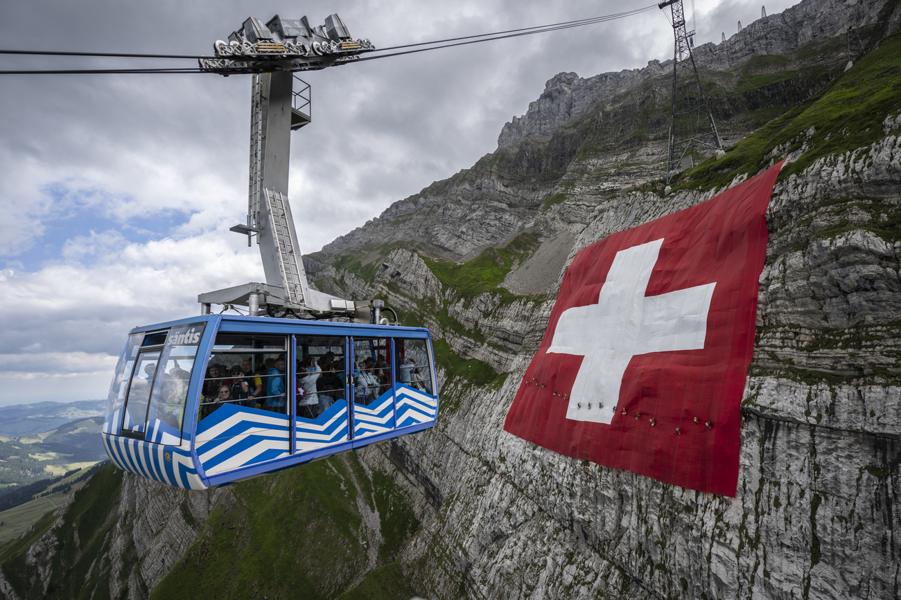 Giant Swiss flag