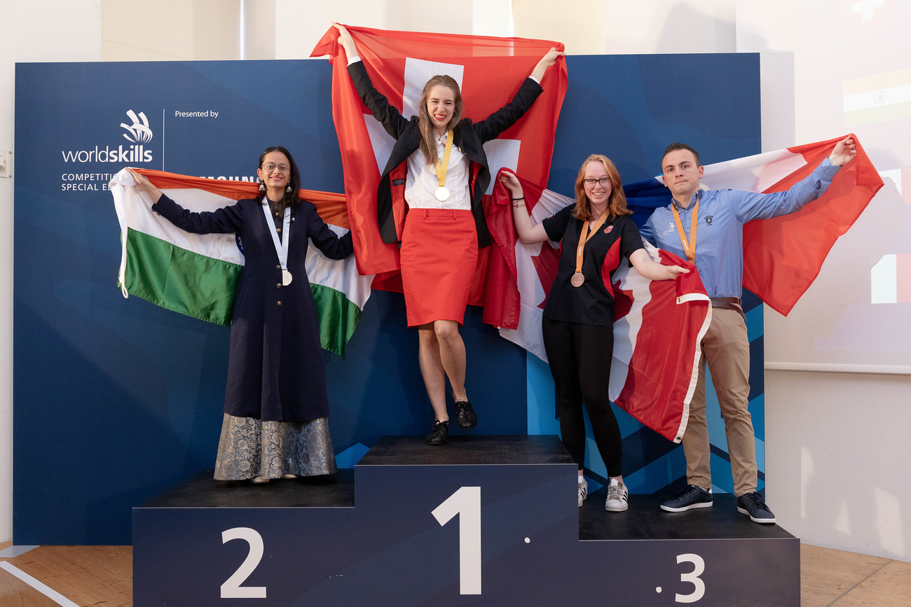 ルツェルンで10月に開催された技能五輪国際大会（WorldSkills Competitions）のパティシエ・製菓部門で金メダルを獲得したジュリアナ・トゥニーさんes