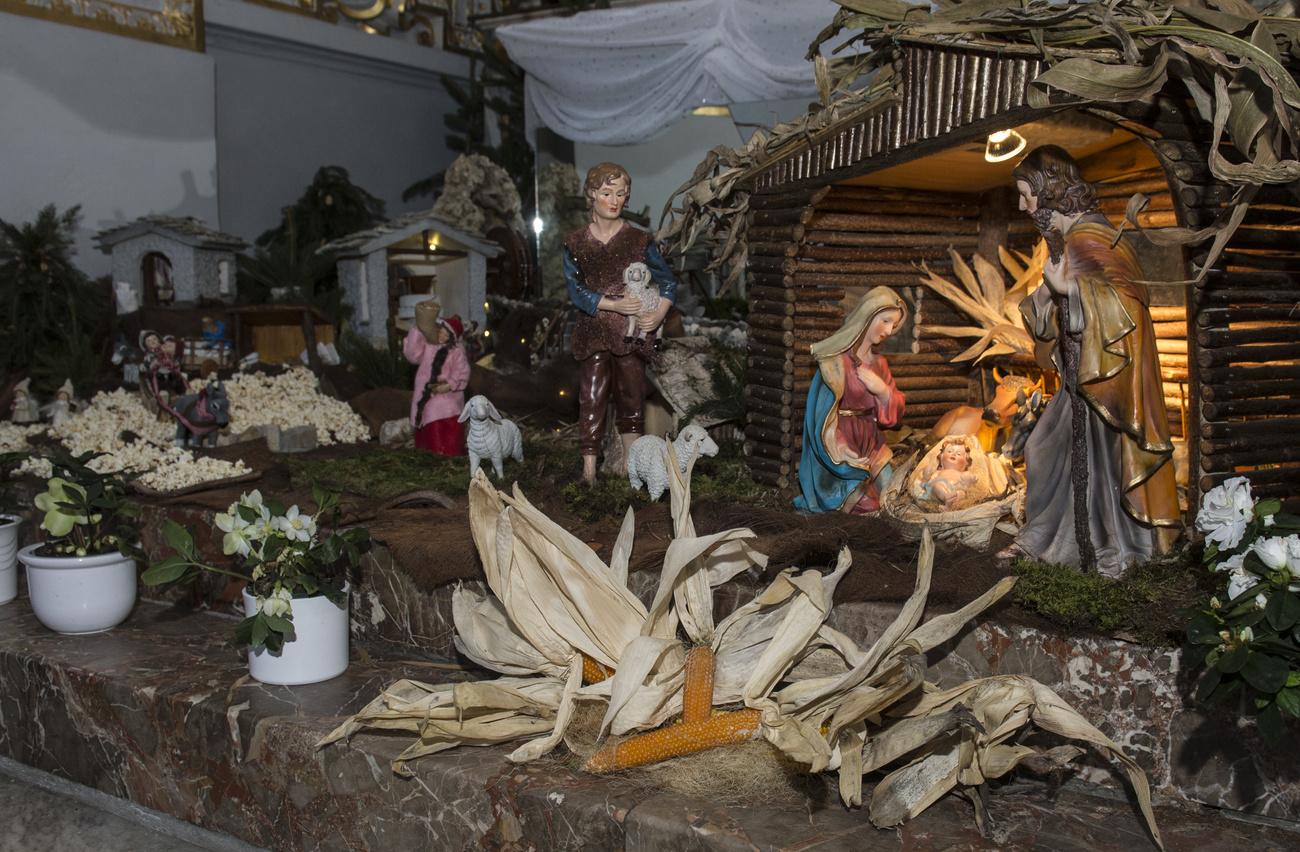 Un presepe allestito in Svizzera