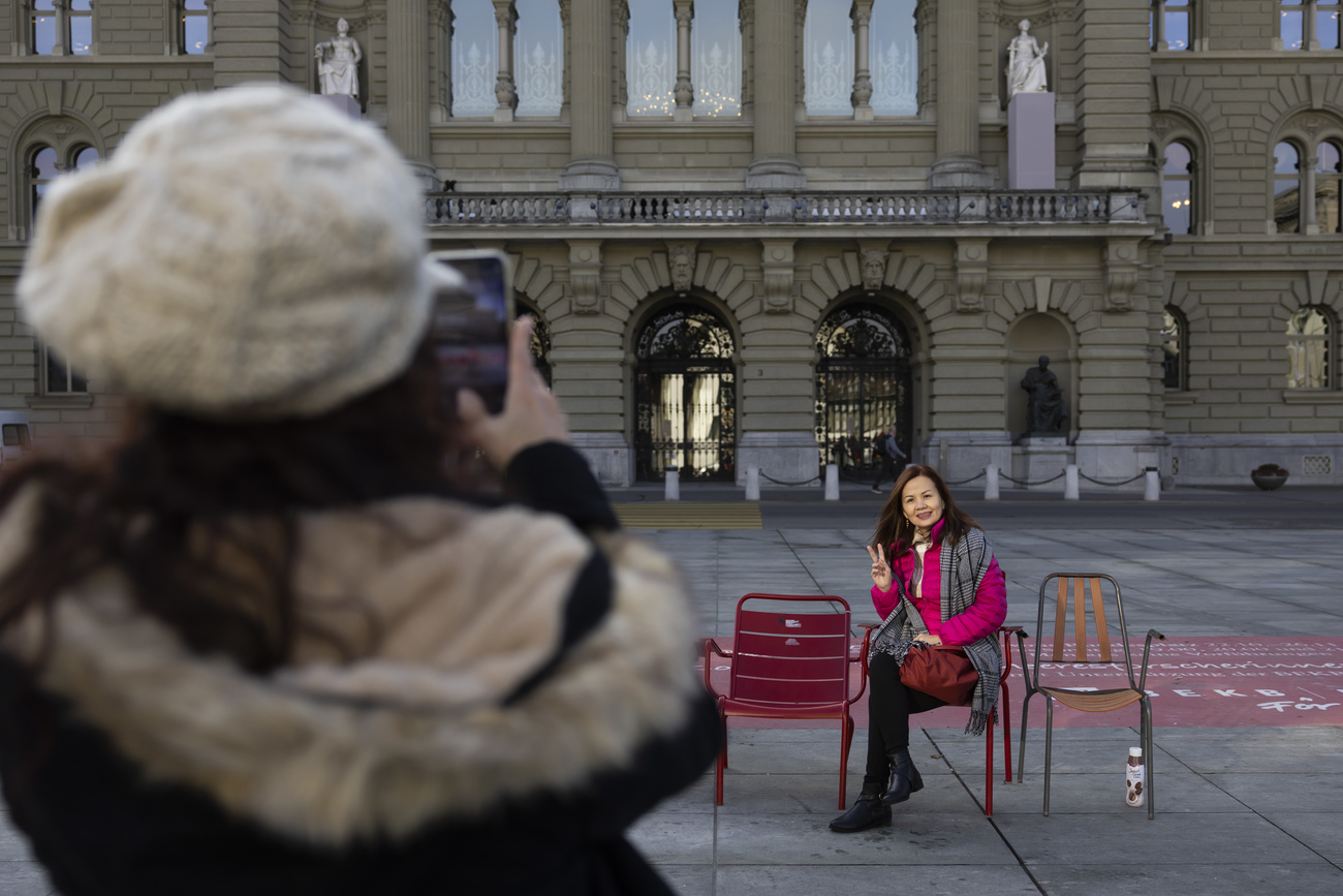 Turista en la Bundesplatz