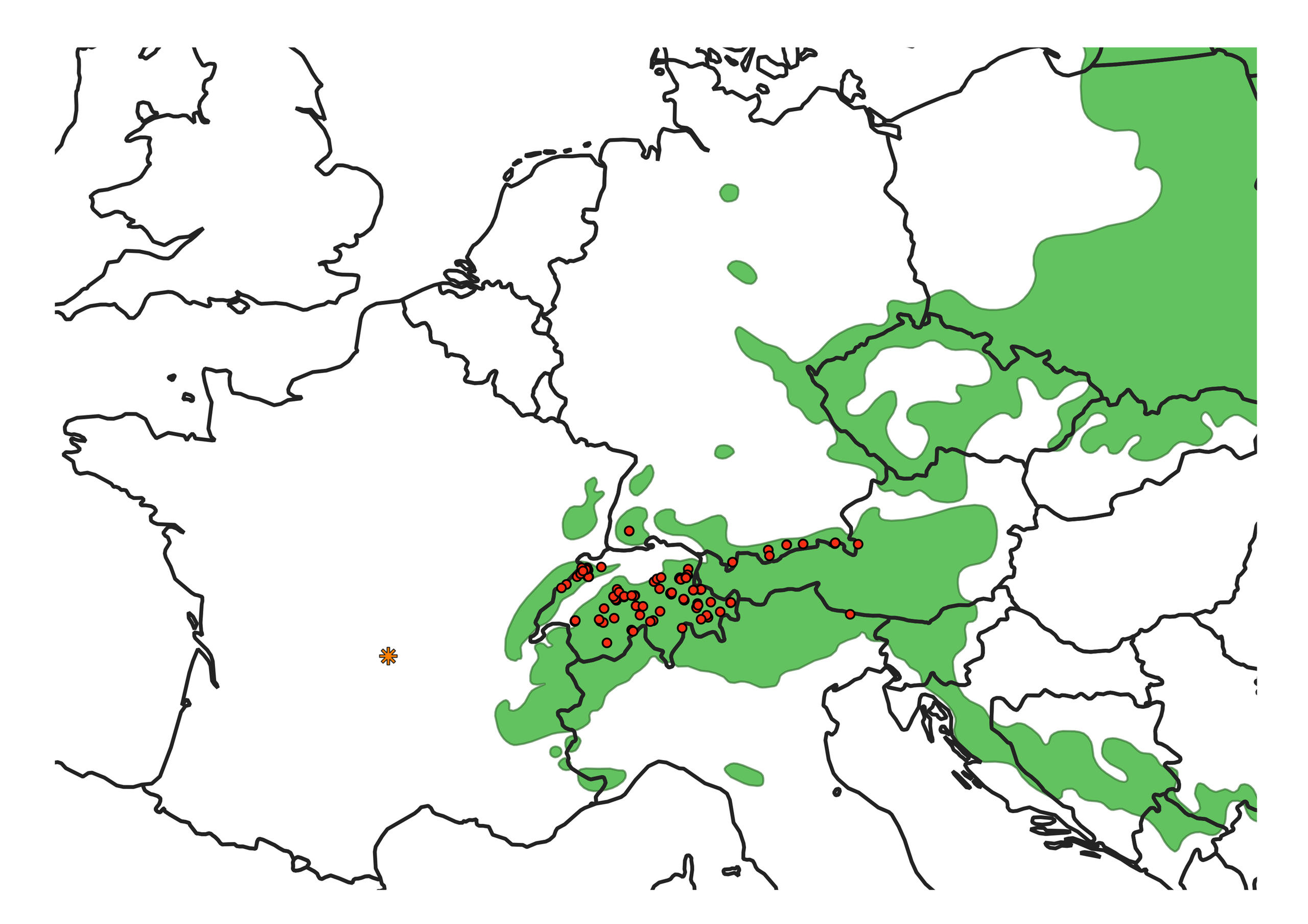 Map of new fungus