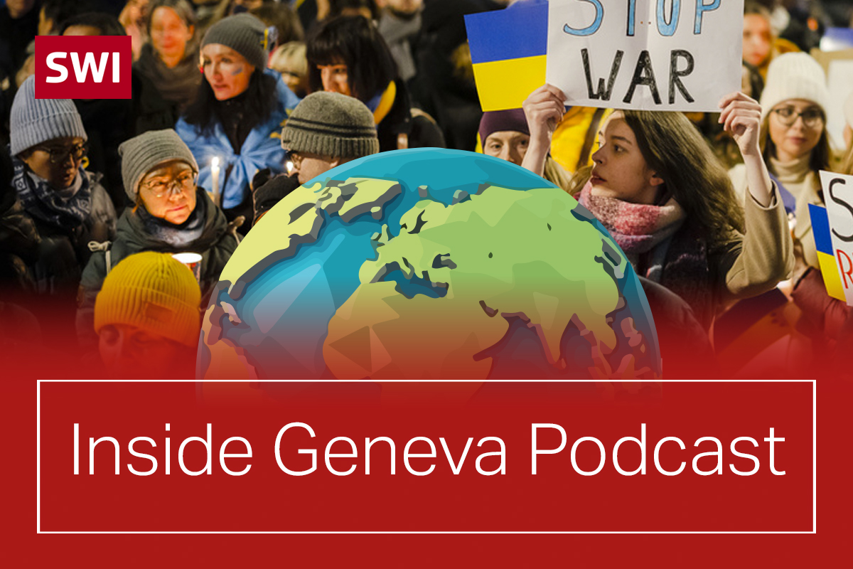 Episode cover image of inside geneva podcast, peace in Urkraine