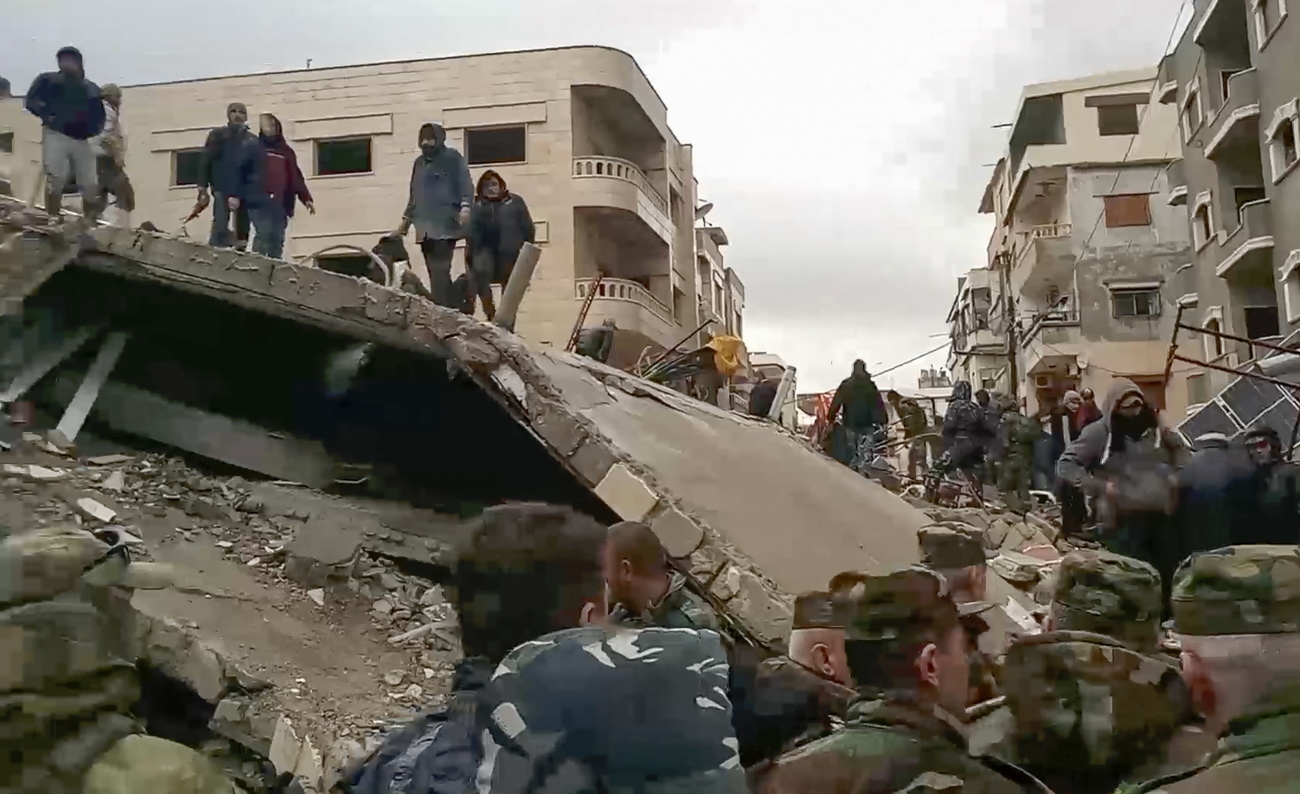 Earthquake destruction in Syria
