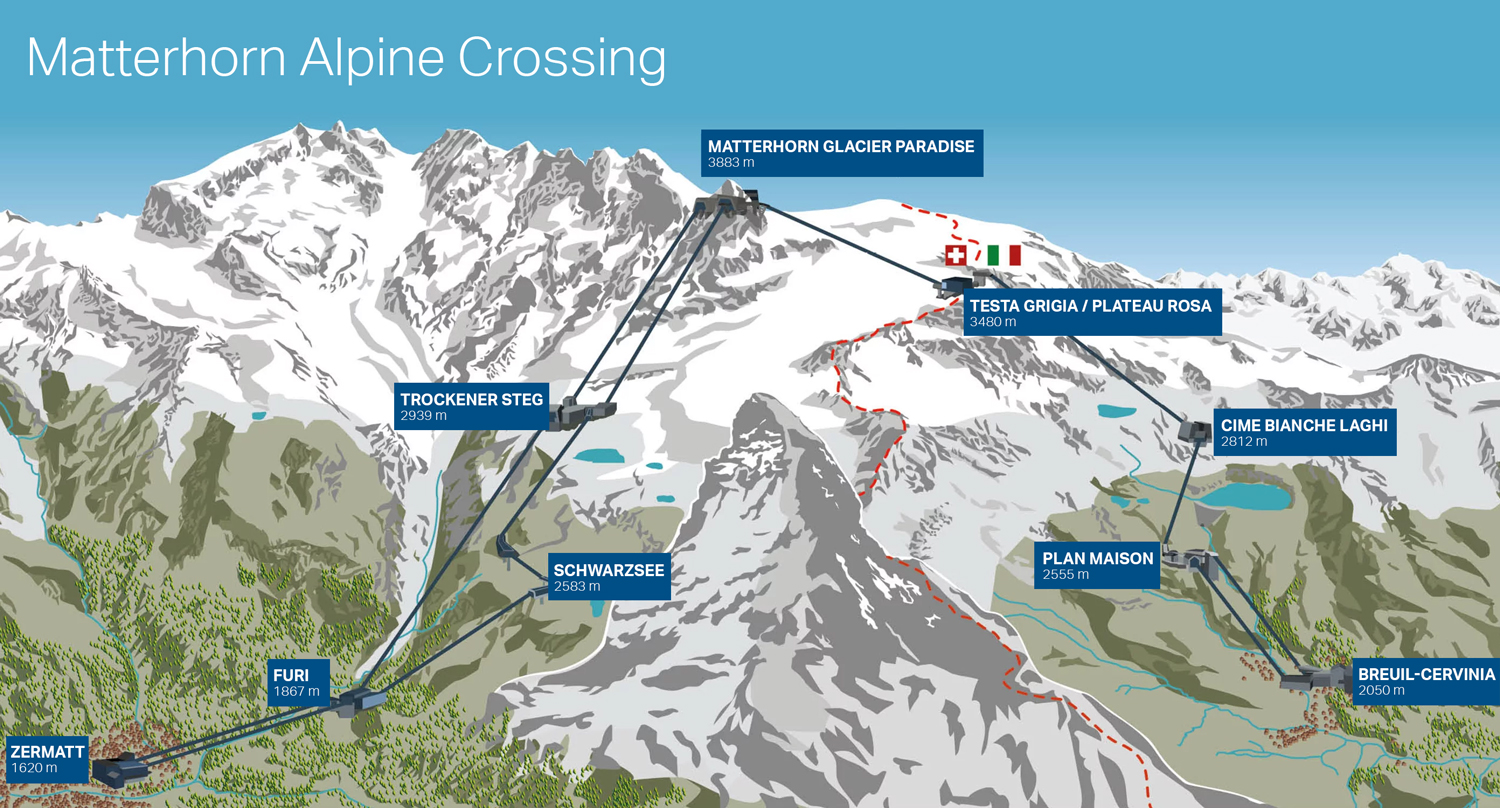 Karte Matterhorn Alpine Crossing