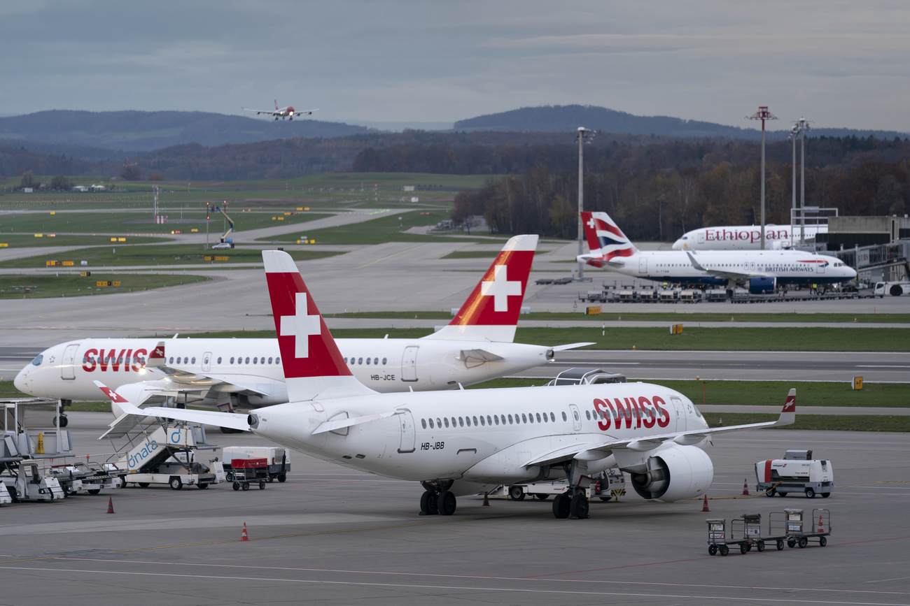 SWISS aircraft on tarmac