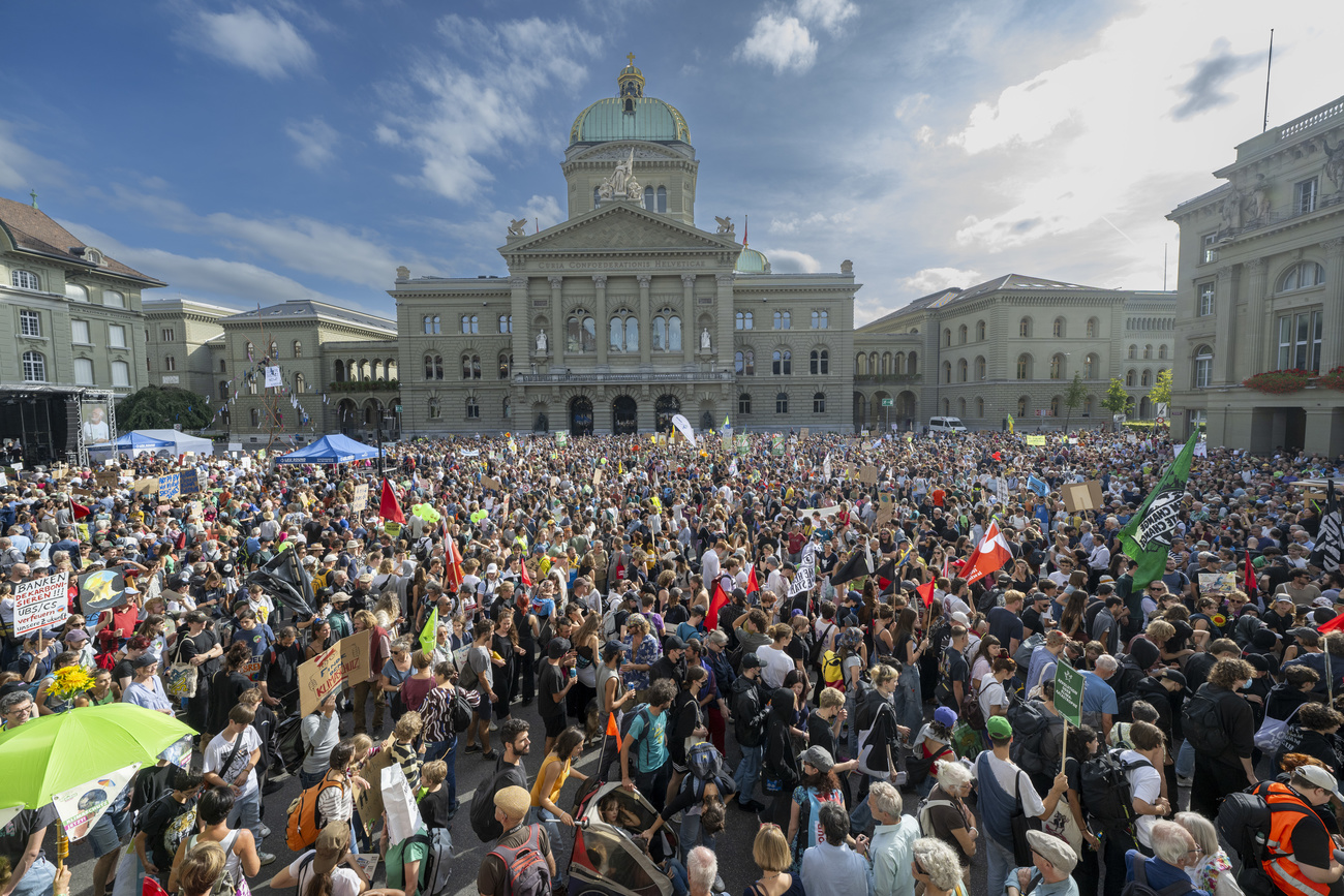 La Piazza federale di Berna alla fine della manifestazione, il 30 settembre.