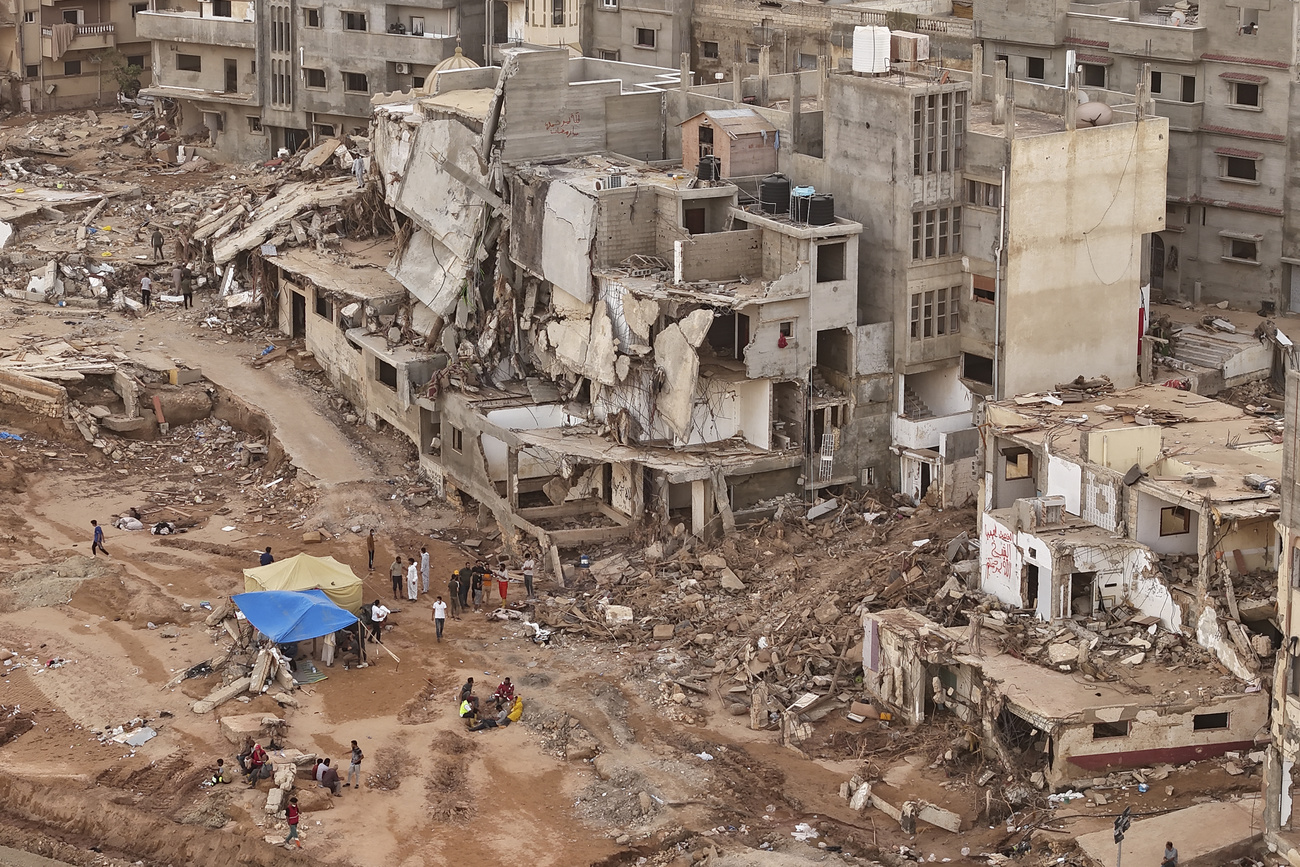 Libyan town affected by floods