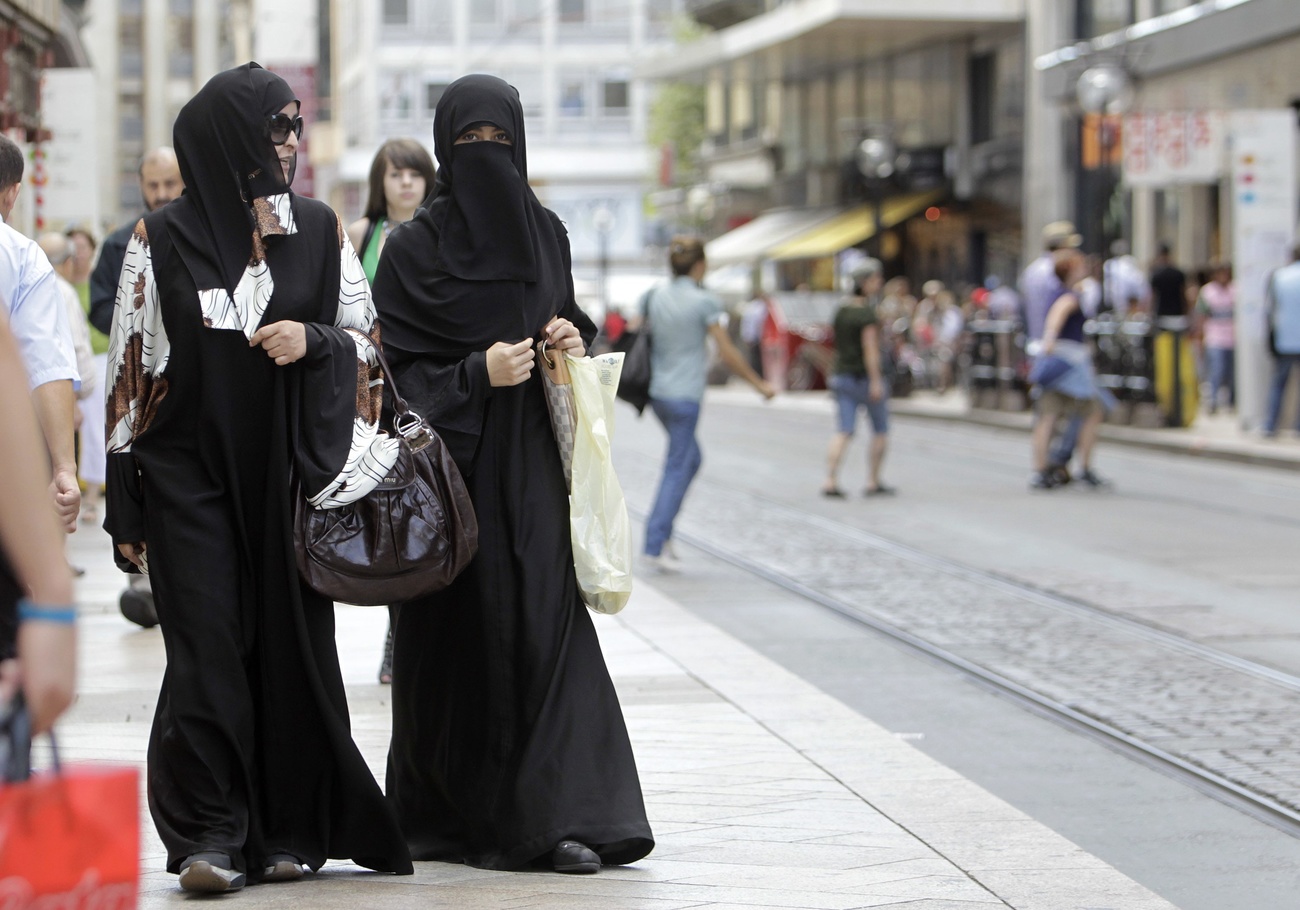 Two women in burkas