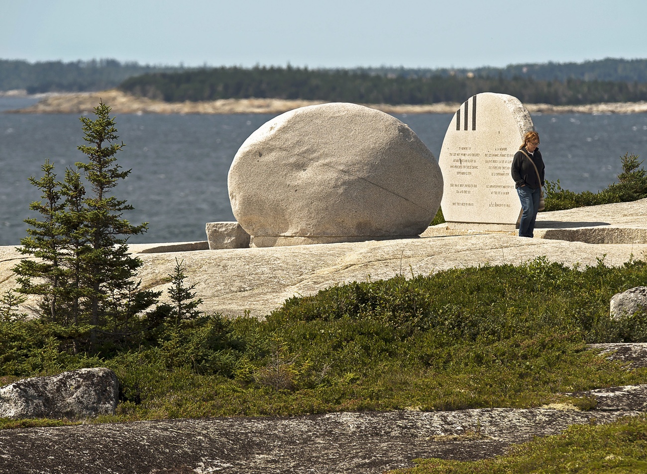 Memorial to Swiss Flight 111 crash near Peggy s Cove, Nova Scotia