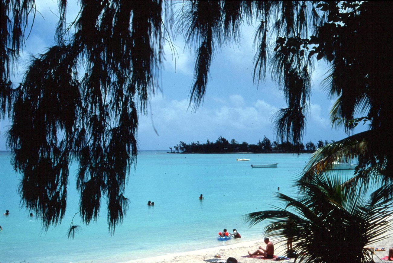 Mauritius beach scene.