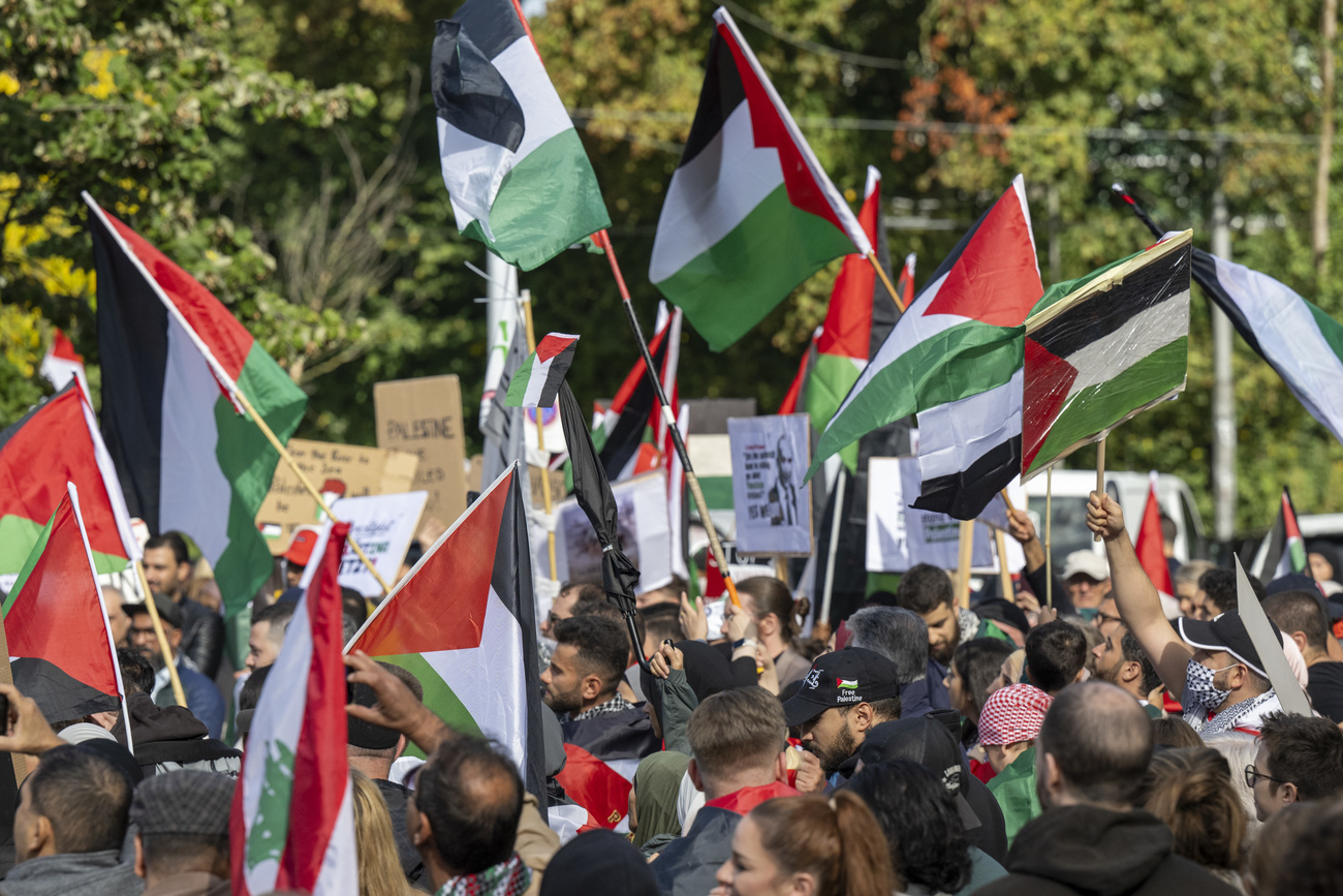 Pro-Palestinian demo in Bern on October 14.