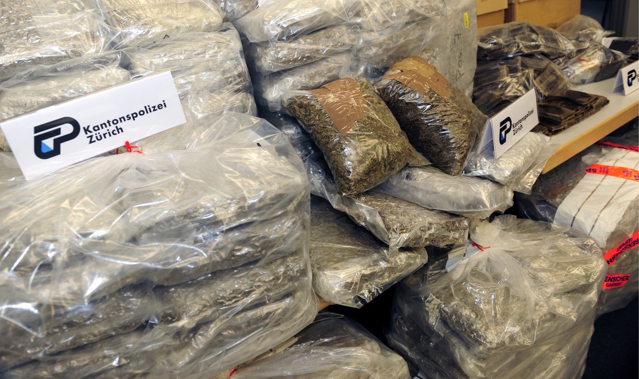 Seized cannabis and marijuana showed during a 2009 police press coference in Zurich, Switzerland.