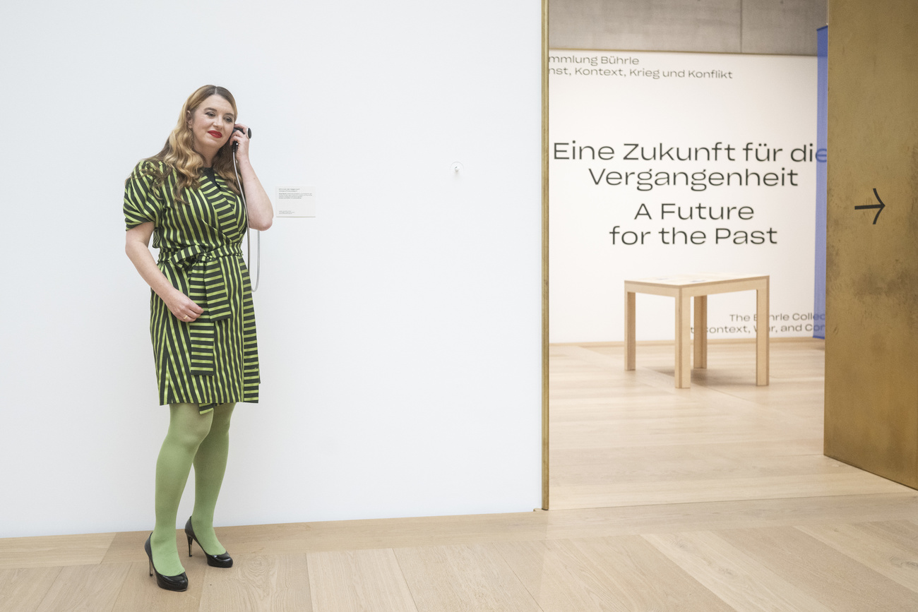 Ann Demeester at the entrance of the exhibition of the Bührle Collection