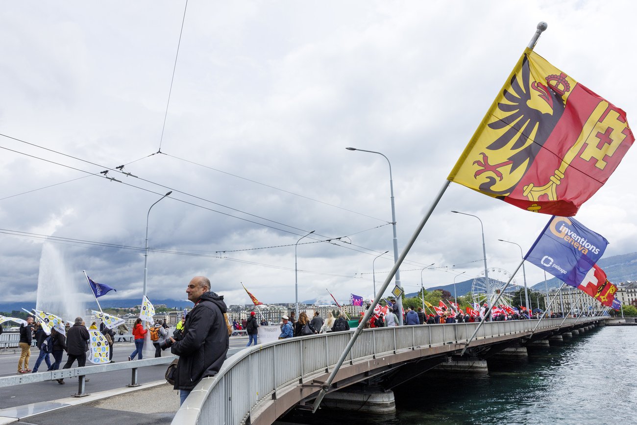 Labour Day march in Geneva on May 1, 2023