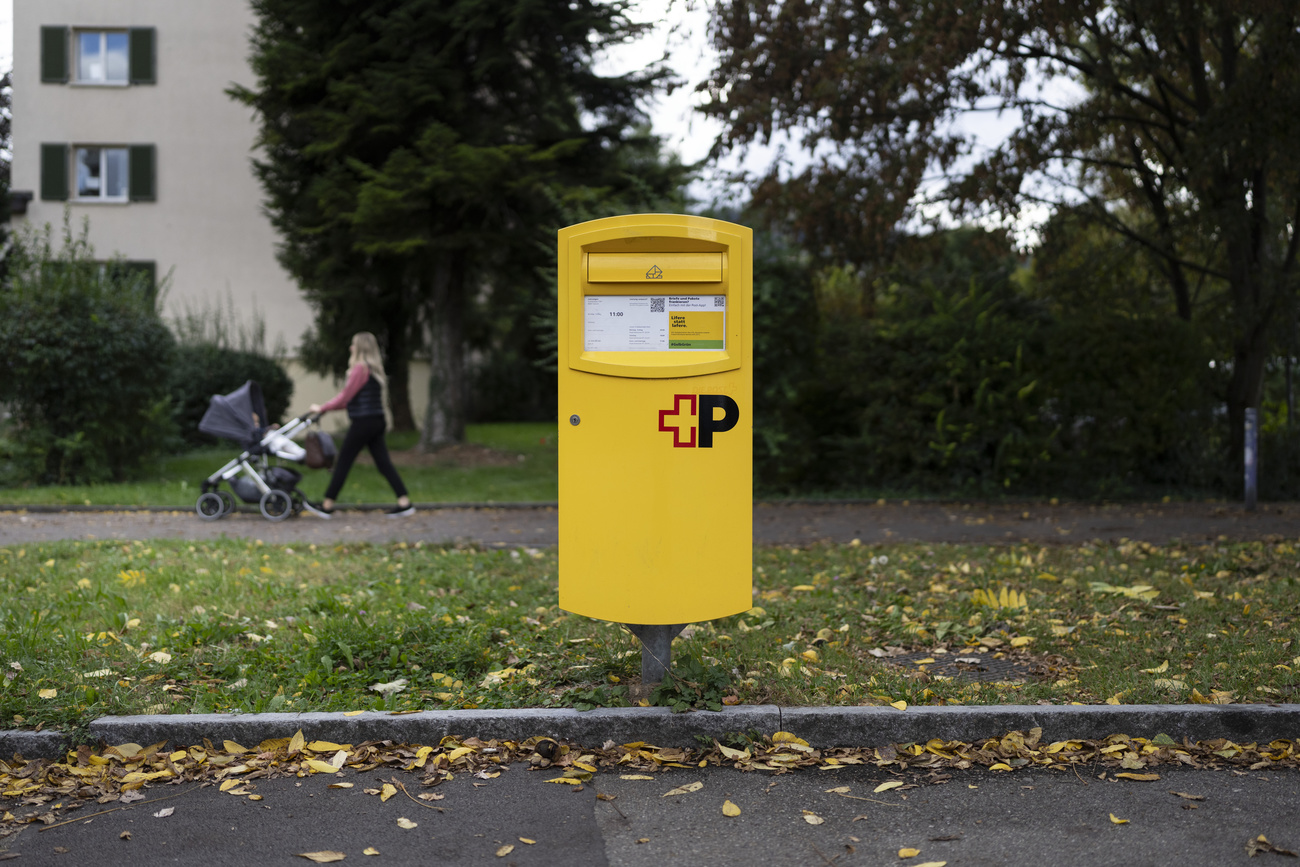 yellow post-box