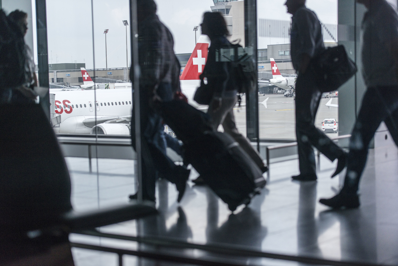 Passengers at Zurich Airport.