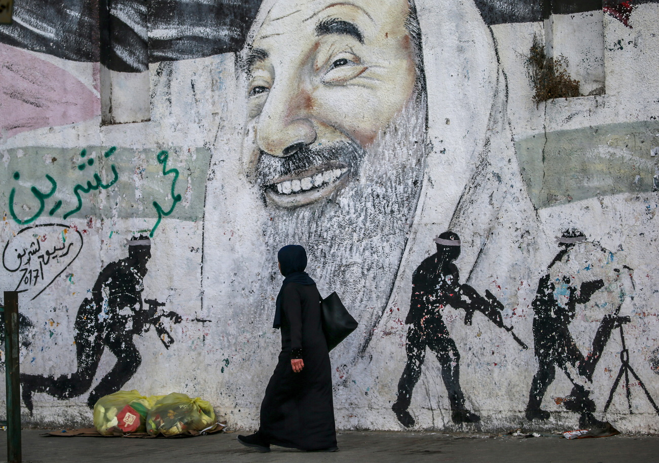 ハマス指導者の壁画