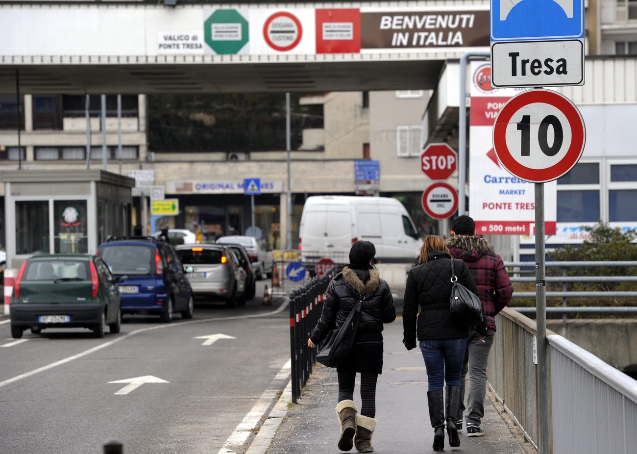 Il valico di Ponte Tresa.