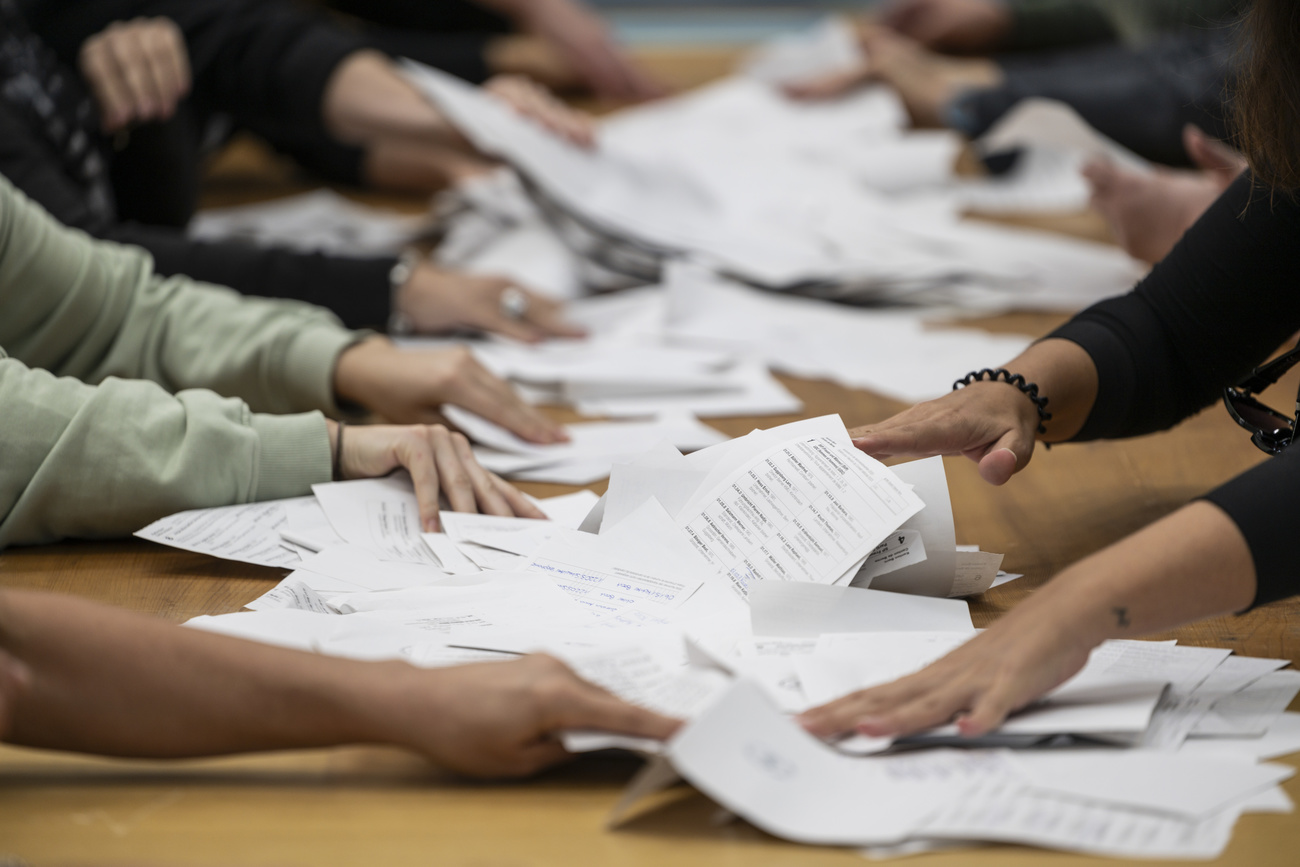 voting papers being counted