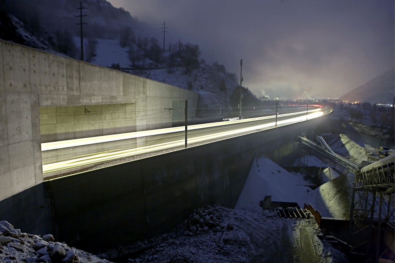 Lötschberg tunnel in southern Switzerland.