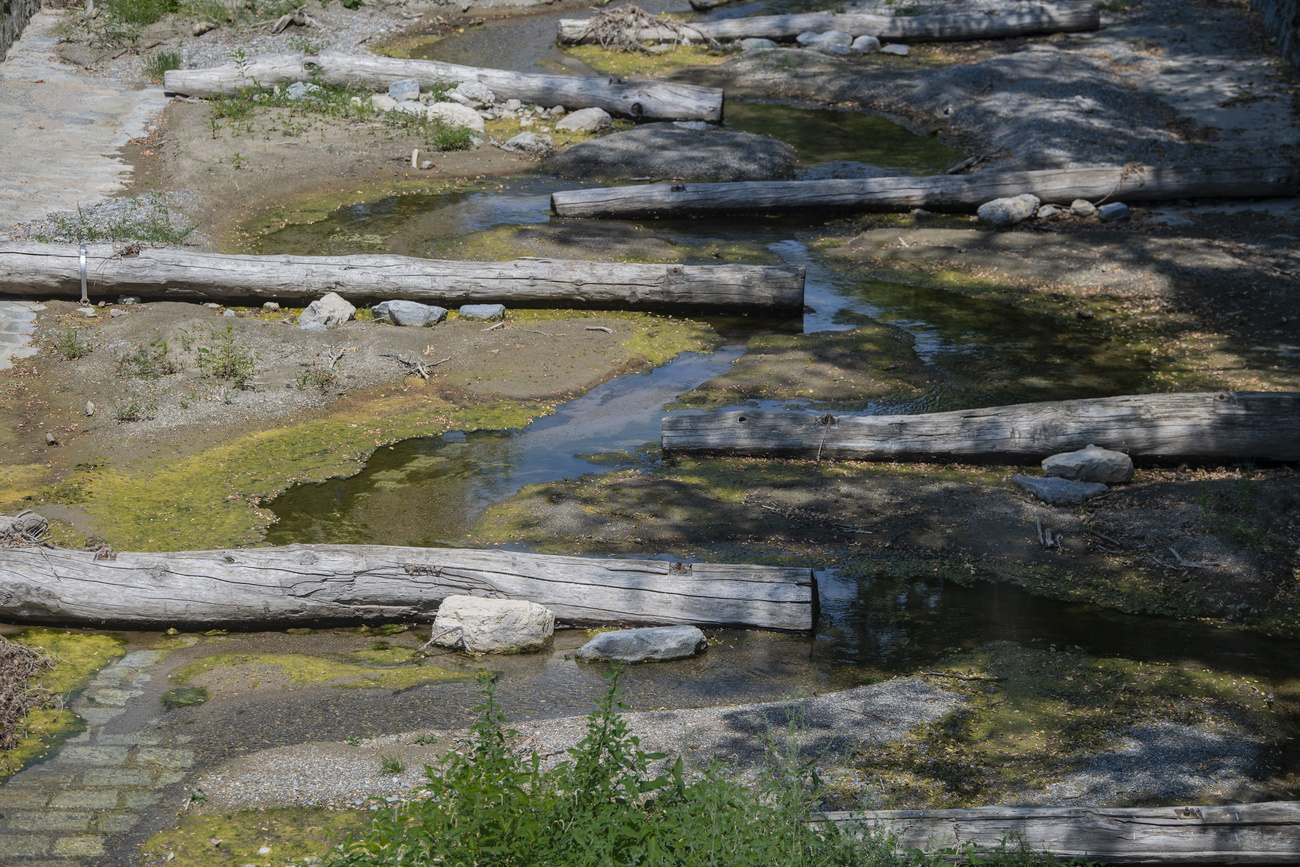 rivière asséchée près de Mendrisio