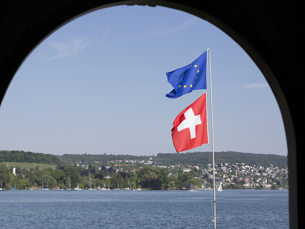 bandiere europea e svizzera