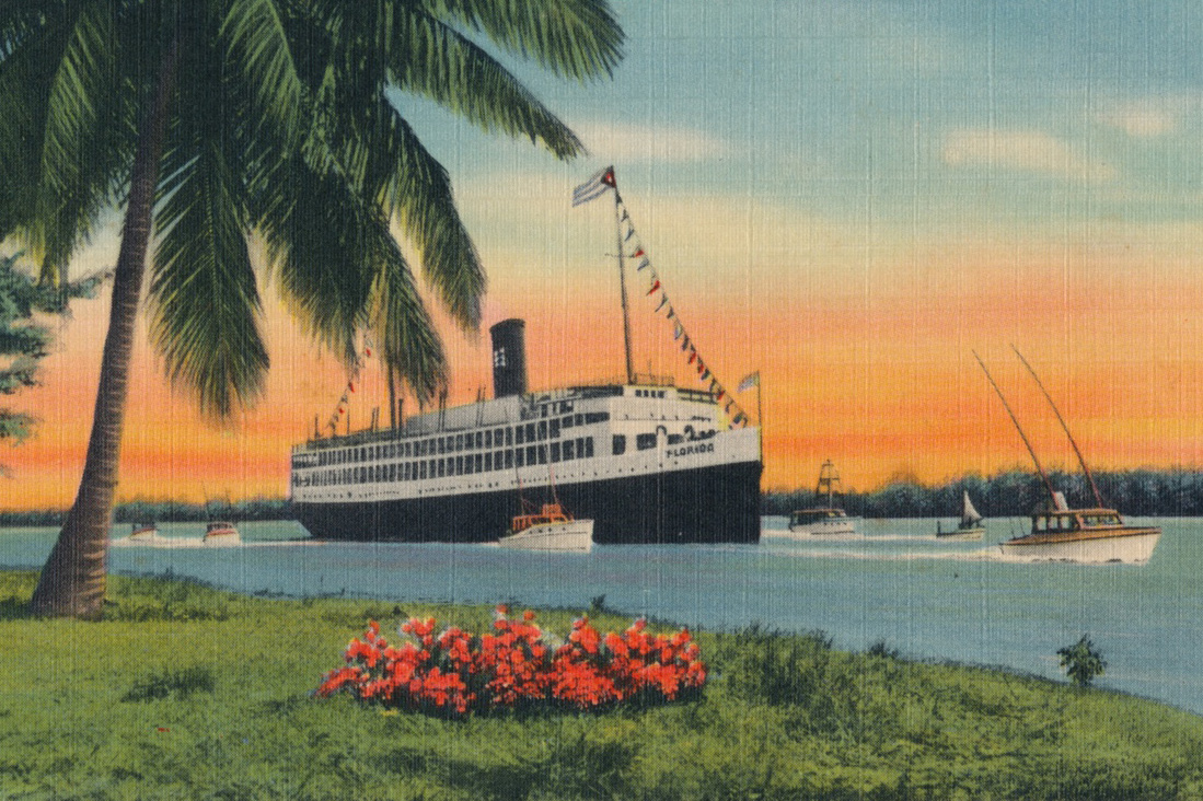 bateau cruise ship carte postale