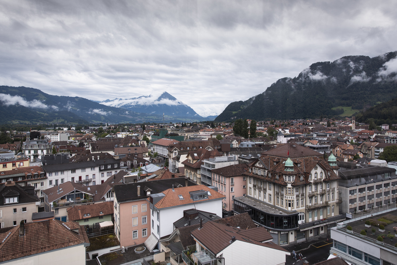 view over the town of interlaken