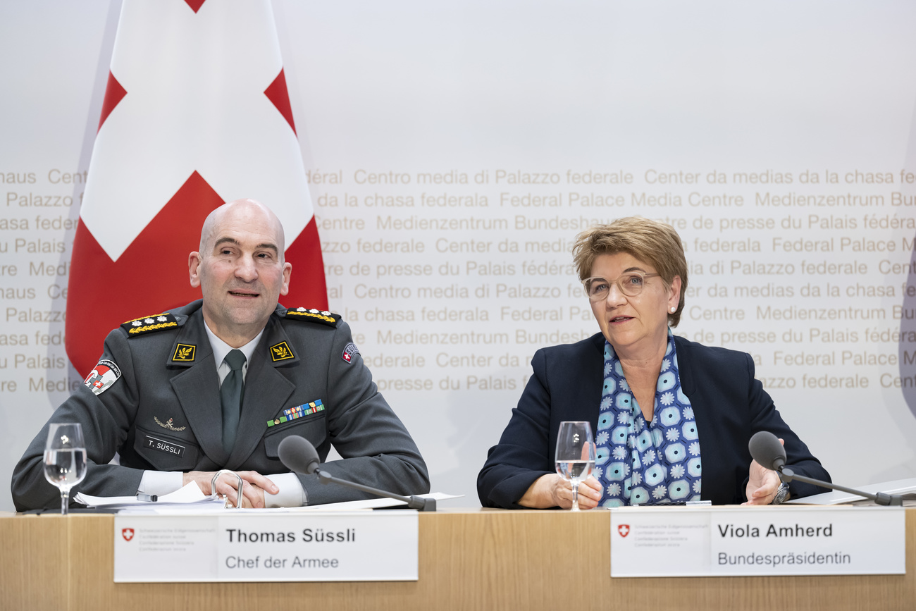 Swiss defence minister Viola Amherd rejects criticism of army chief