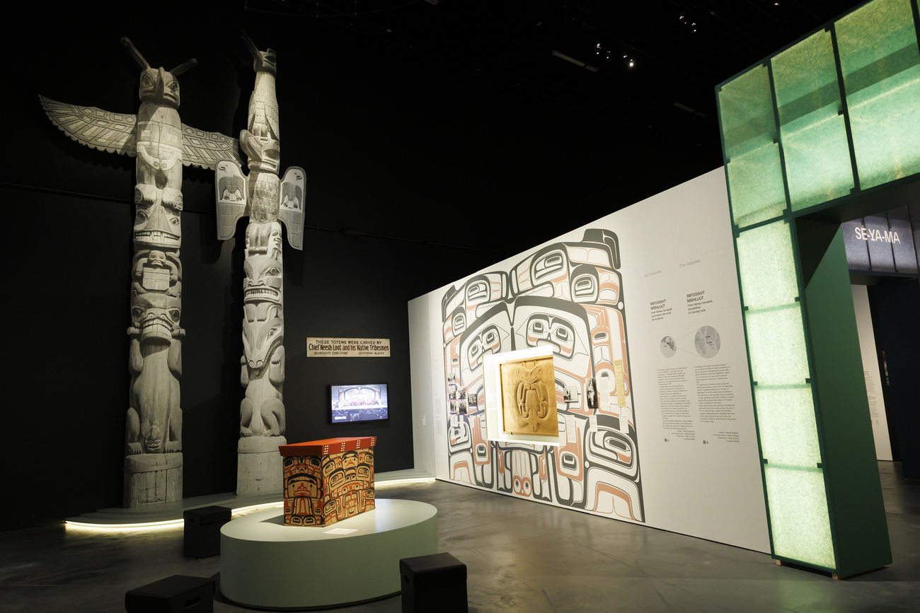 View of the exhibition "Memories: Geneva and the colonial world" that runs until January 2025 at the city's ethnological museum (MEG).