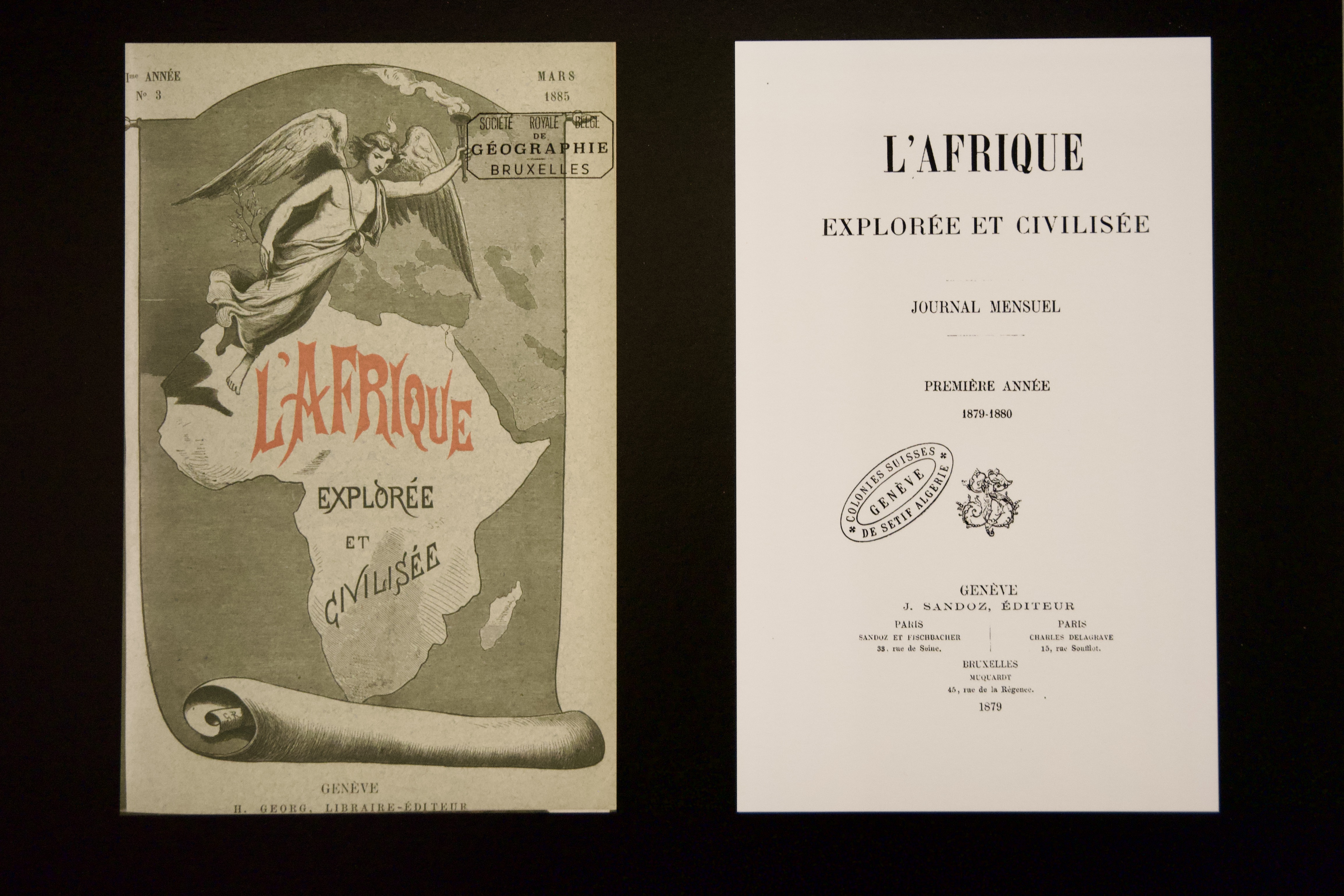 La revue «L'Afrique explorée et civilisée», publiée à Genève entre 1879 et 1894, peut également être consultée en ligne sur le site de la Bibliothèque nationale suisse.
