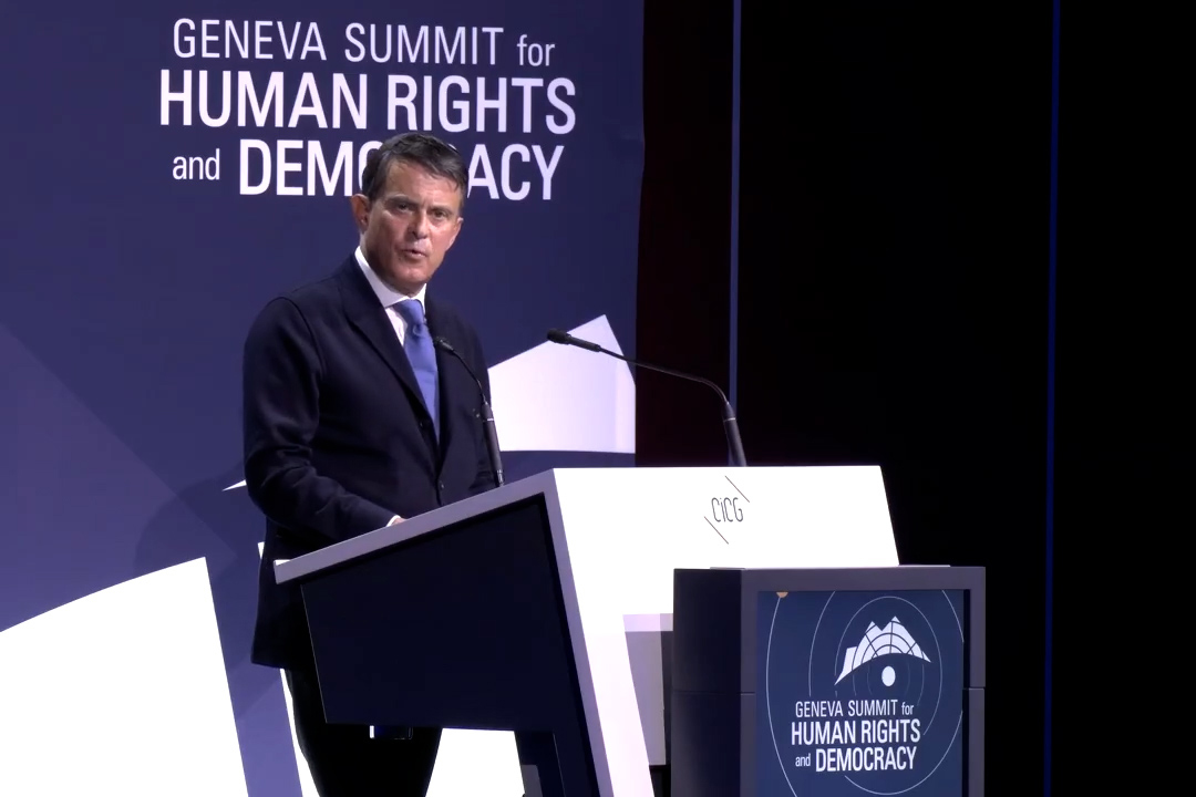 Manuel Valls am Geneva Summit
