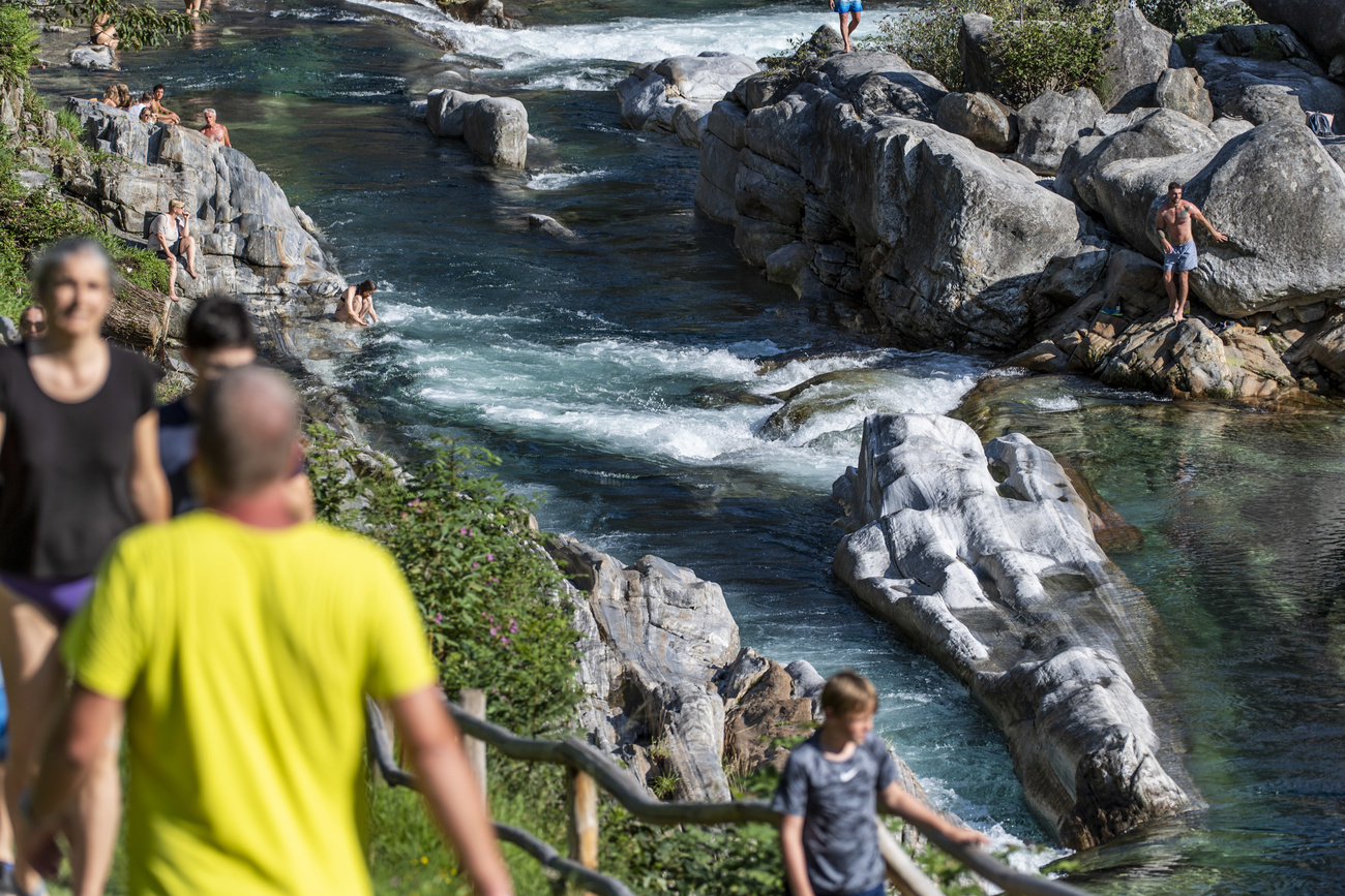 Tourists in Val Verzasca