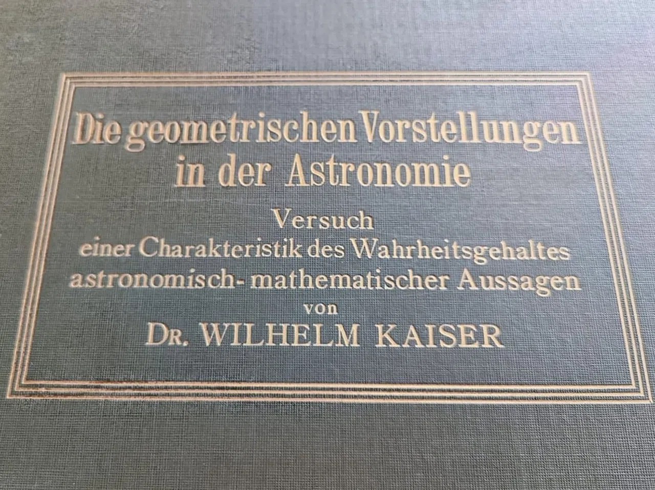 Kaiser wrongly assumed that the Earth was the centre of the universe.
