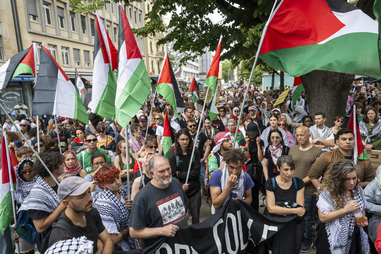 manifestazione proPalestina a Ginevra