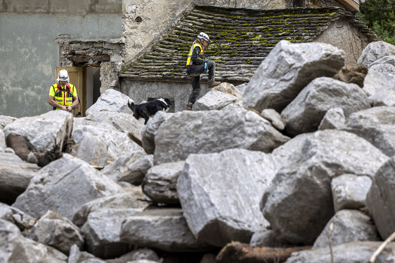 Landslide debris.