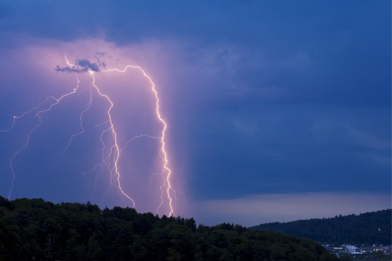 Lightning strike near Zurich, Switzerland