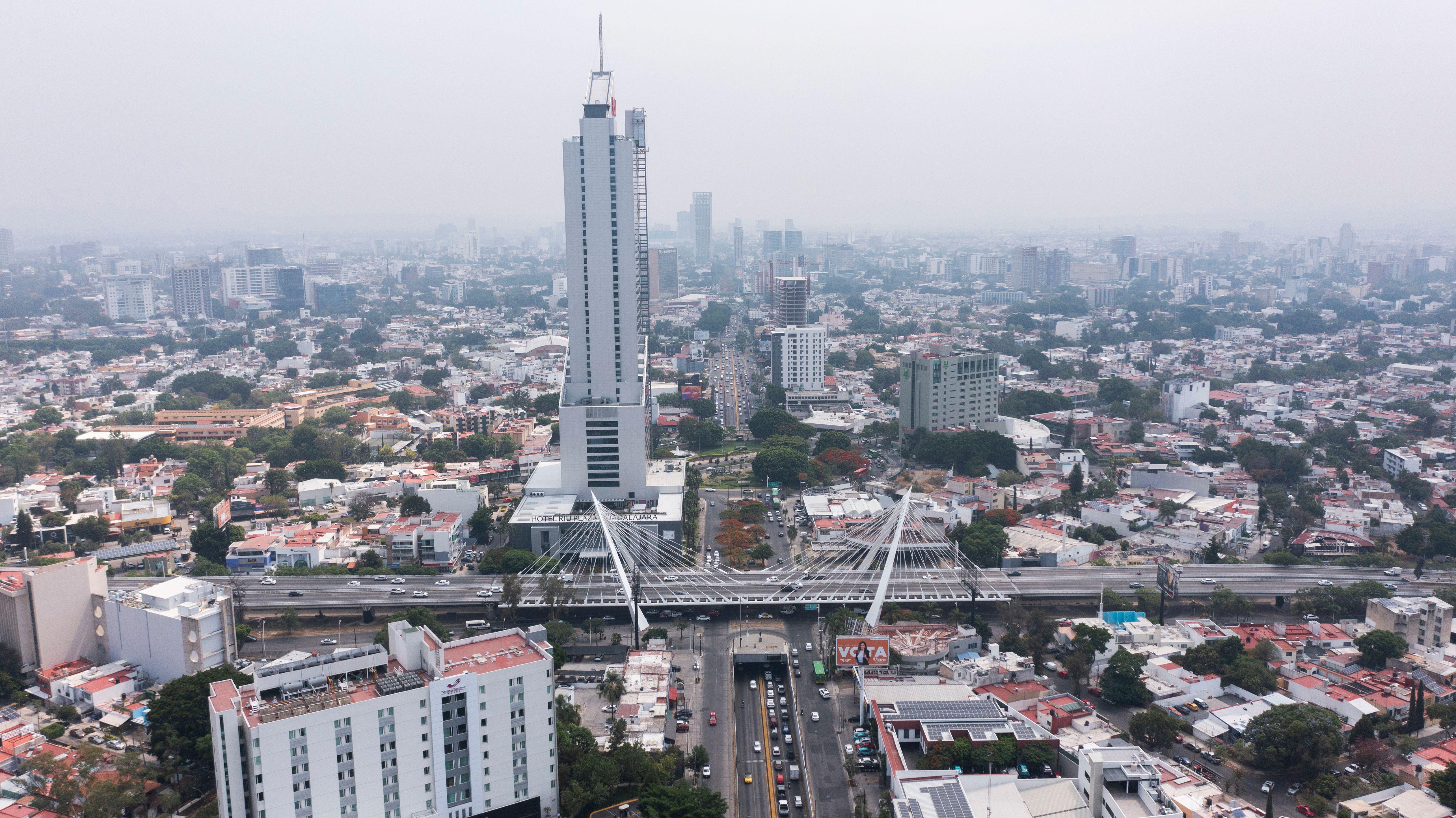 Vista aérea de uma cidade