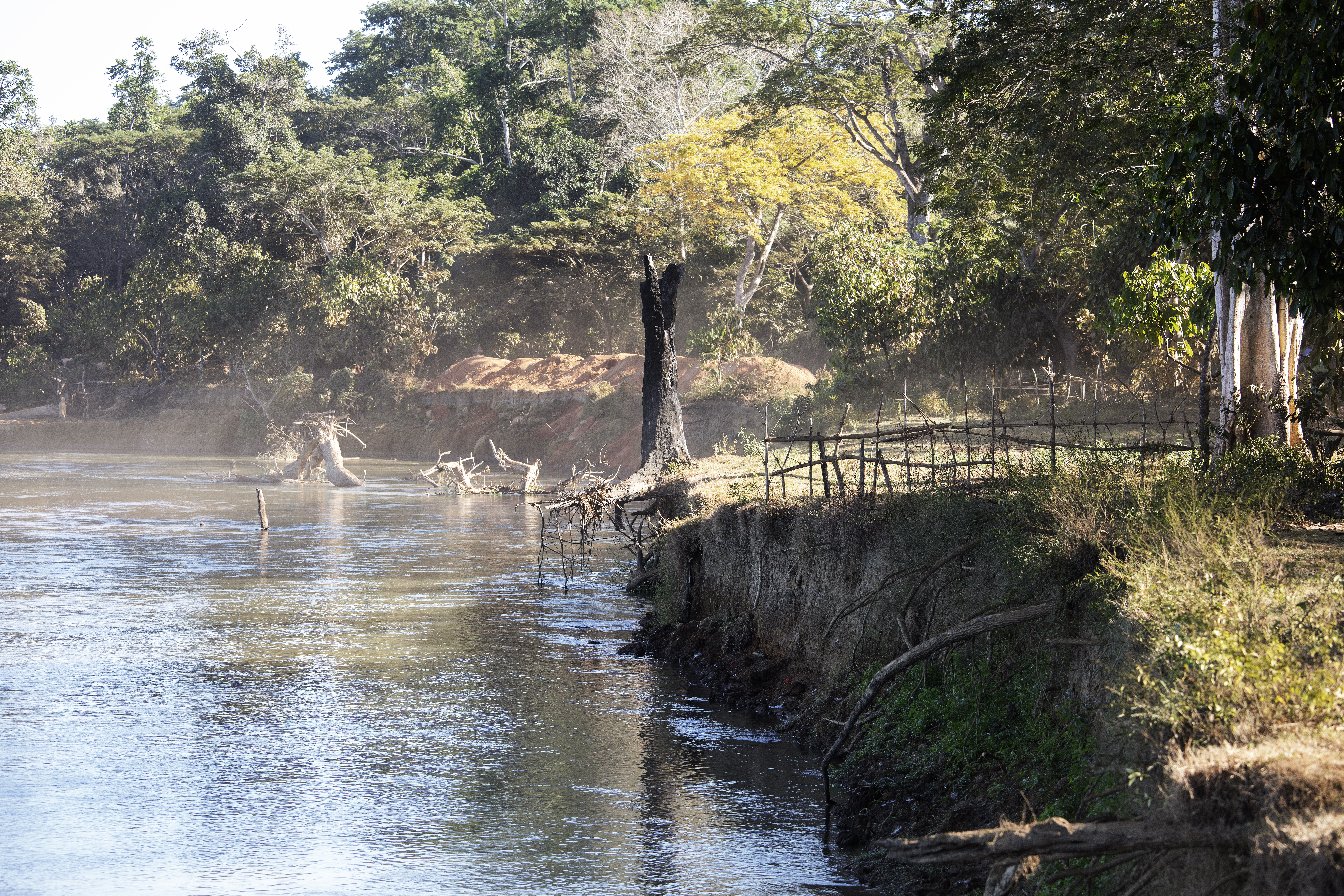 Erosion on river bank