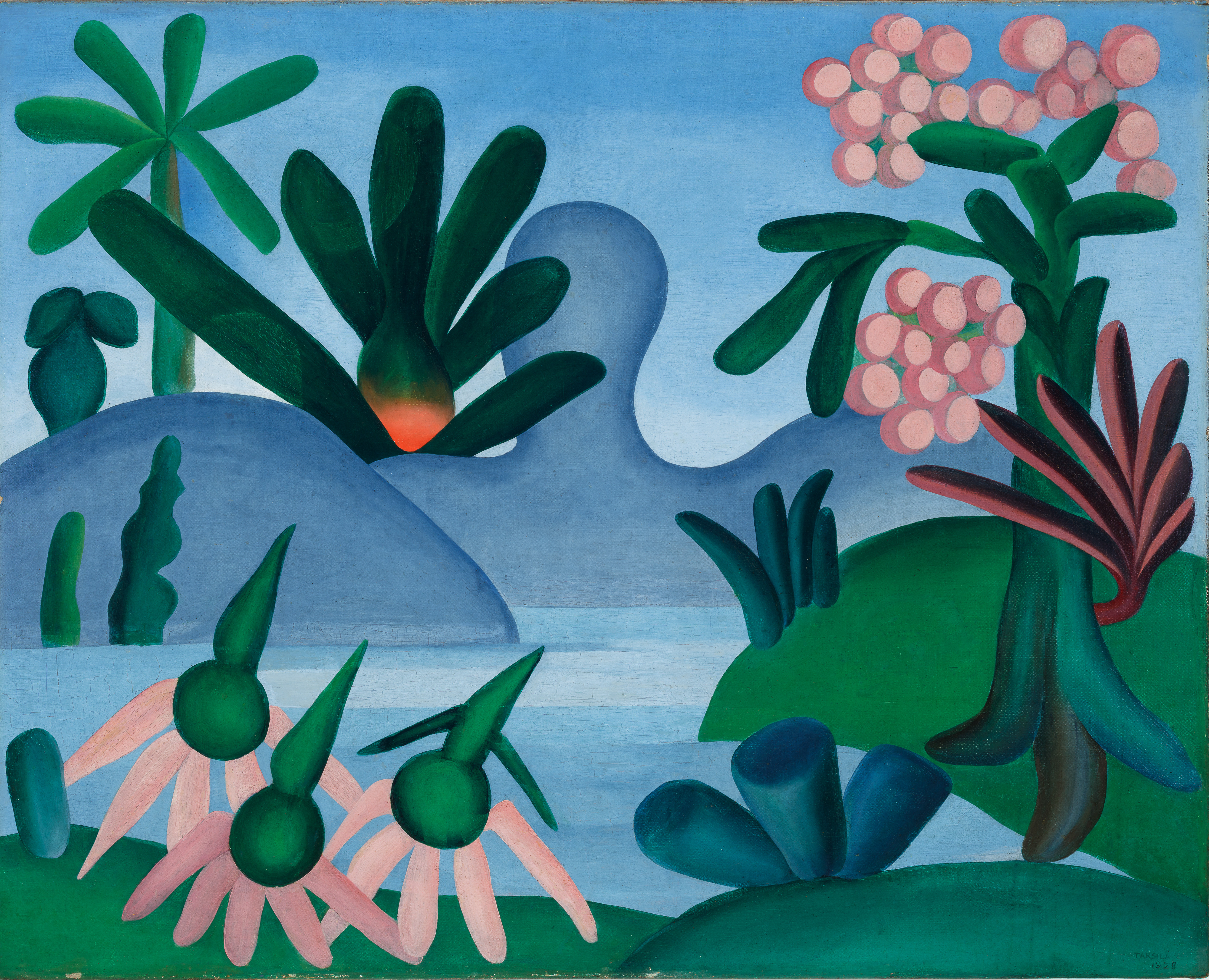 "O Lago" (1928), de Tarsila do Amaral, é uma das pérolas modernistas trazidas a público de coleções particulares.