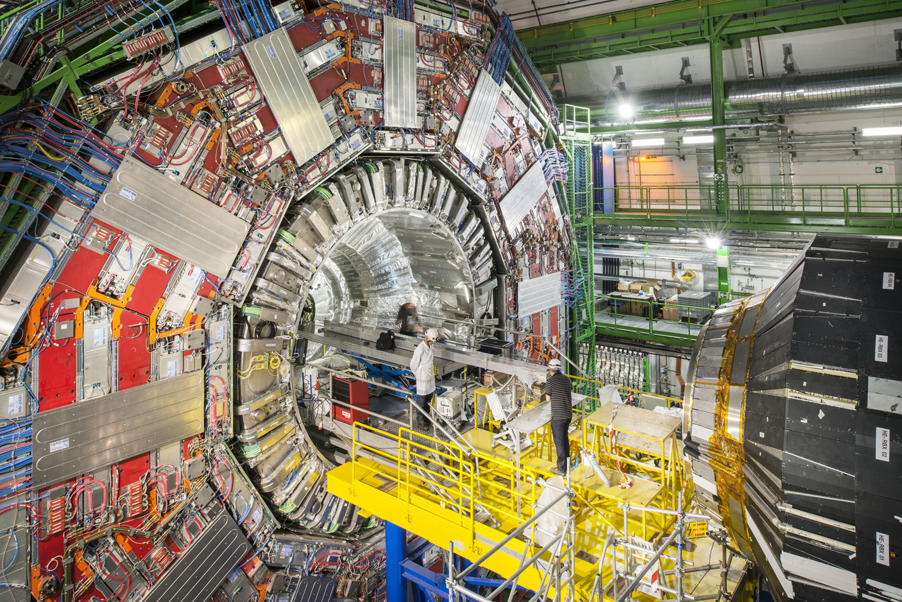 A view of one of the experiments of the Large Hadron Collider at CERN, the European Organization for Nuclear Research near Geneva.