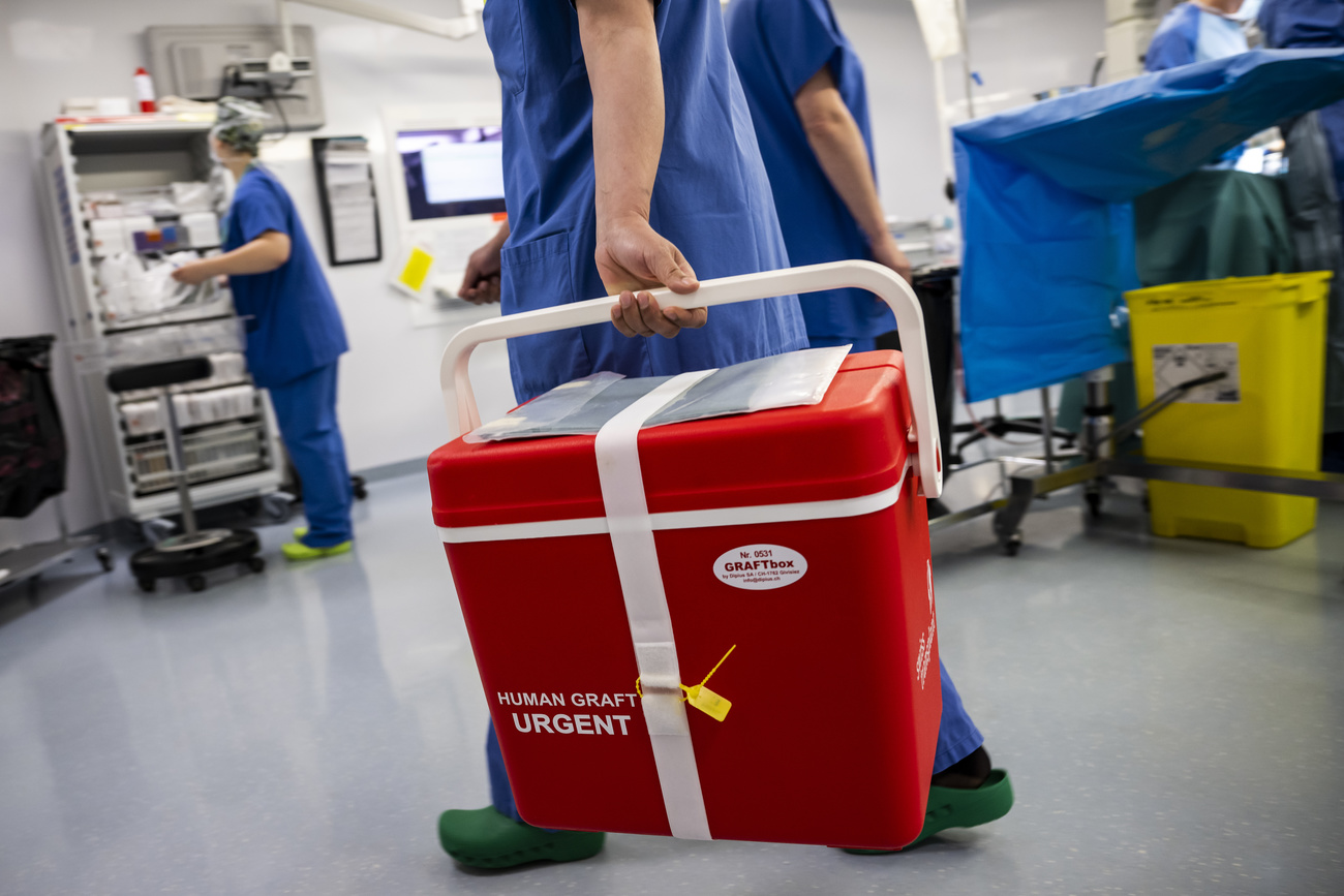 Organ transplant box at hospital